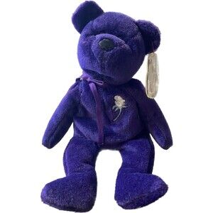 Ty Beanie Babies Princess Bear 1997 Poly and PE Pellets Some Wear Tag Retired
